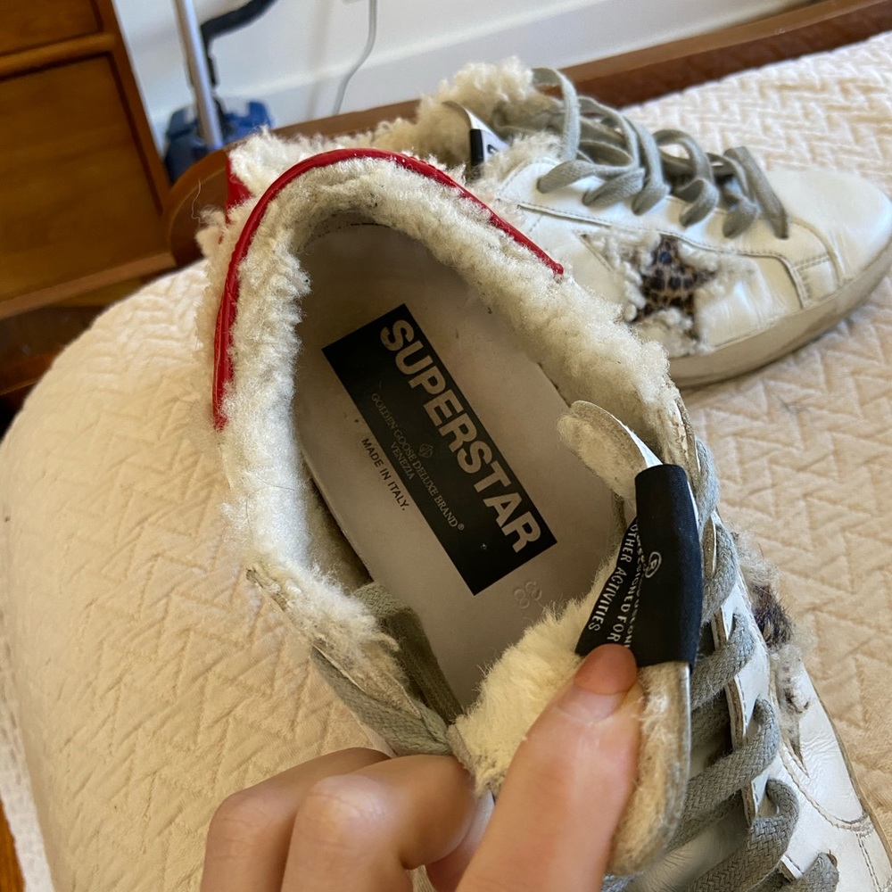 SOLD! Golden Goose Shearling and Cheetah 38 - Picture 4 of 8